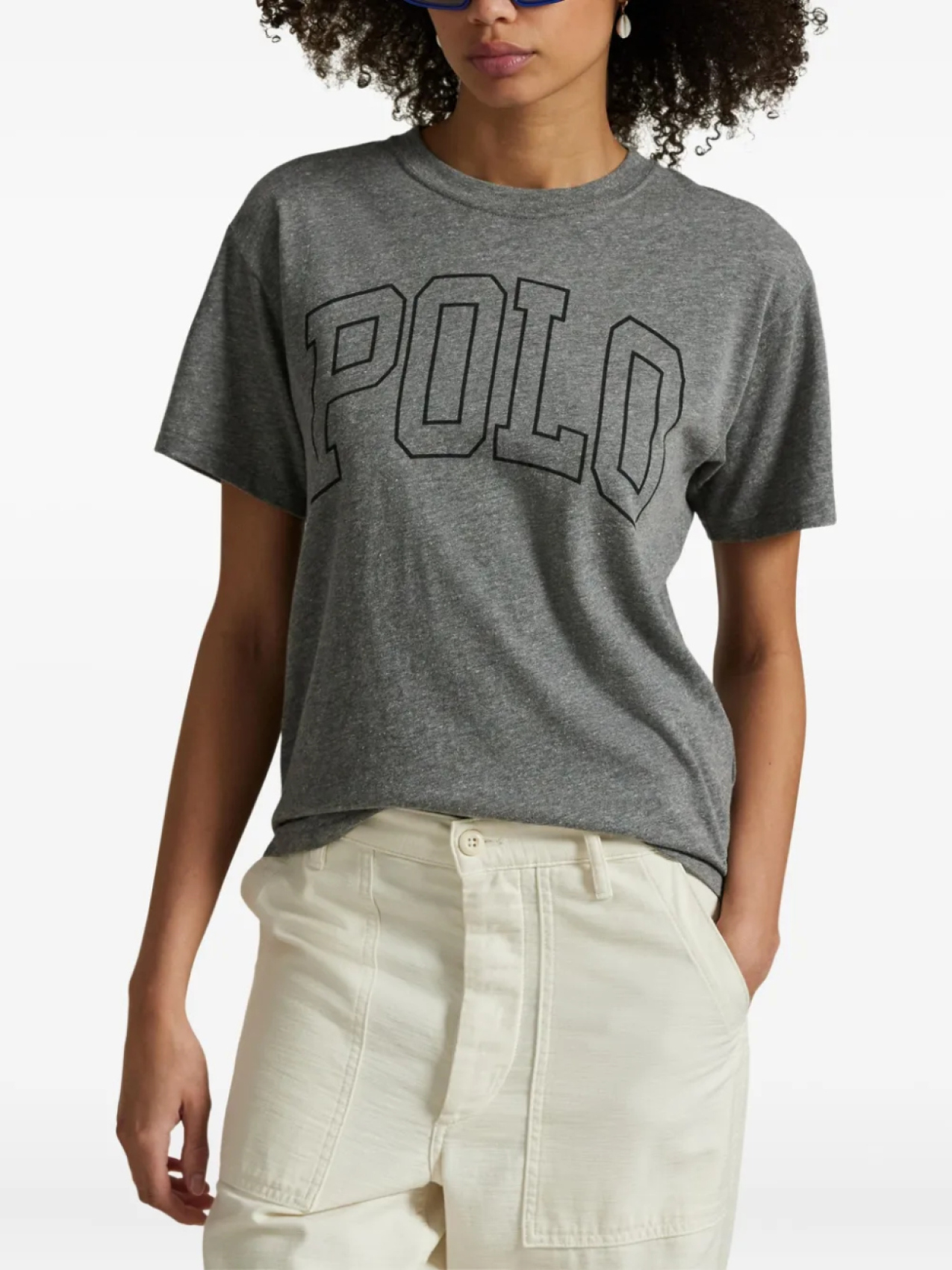 Polo Ralph Lauren футболка с логотипом, серый — фото 3