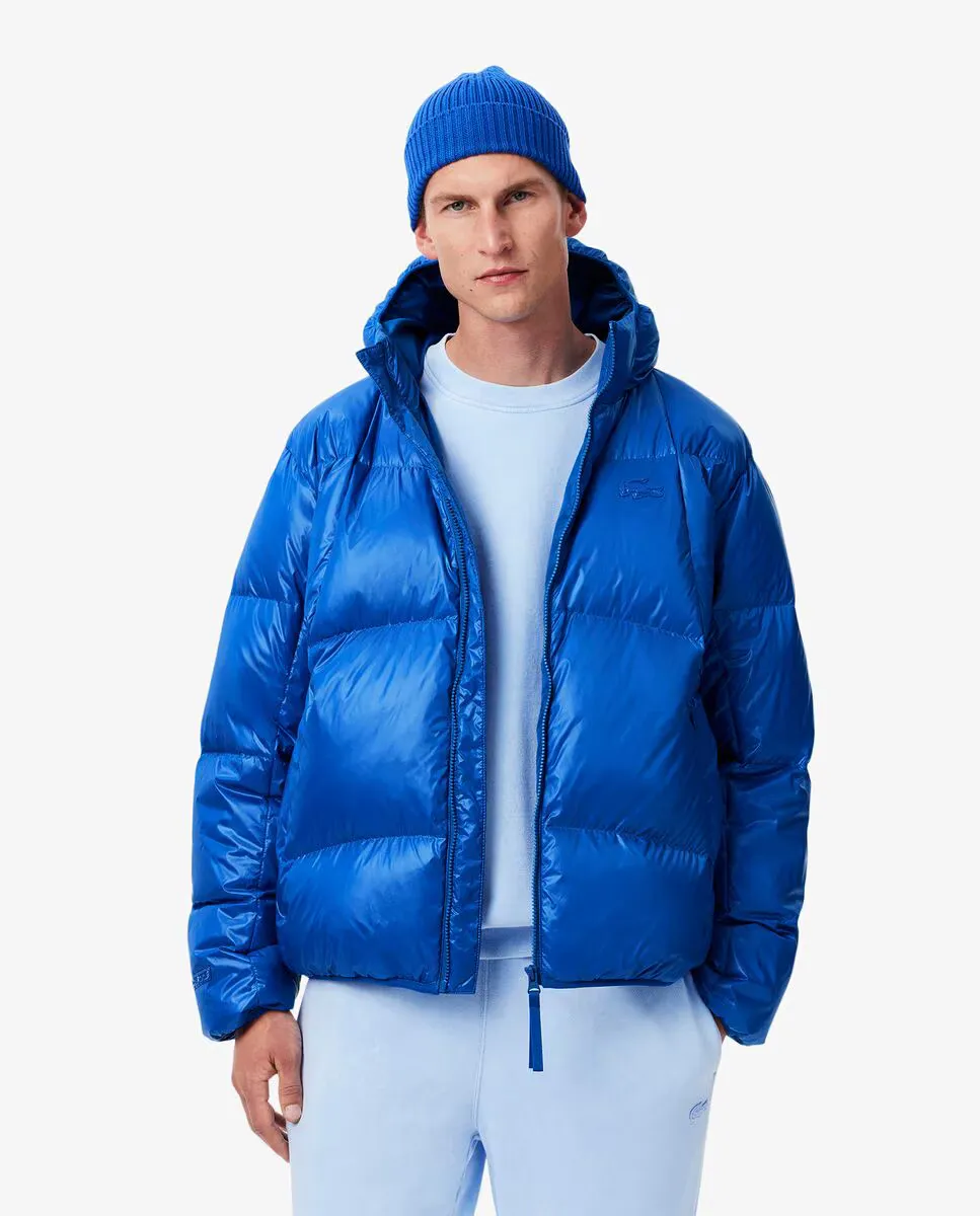 

Мужская короткая водонепроницаемая куртка-стеганая синего цвета Lacoste, синий