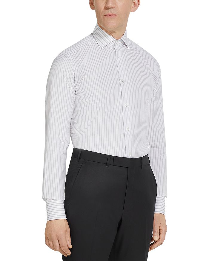 

Сорочка Centoventimila с рельефной планкой на пуговицах ZEGNA, синий