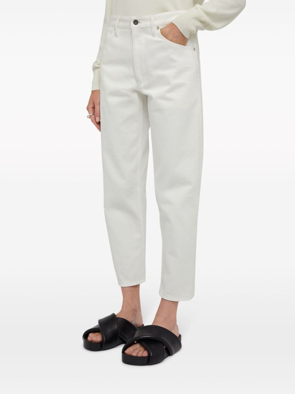 

Jil Sander укороченные джинсы прямого кроя, белый