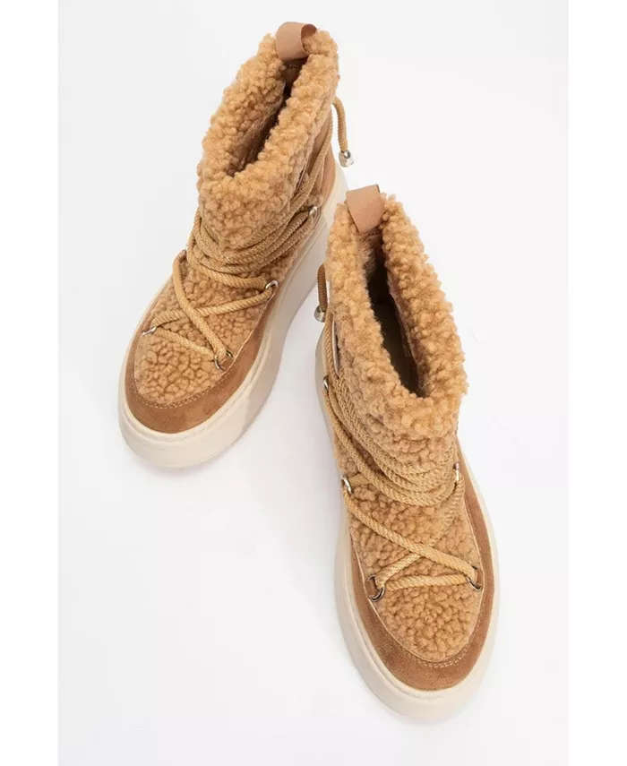 Ботинки Dila с меховой подкладкой (женские) Prologue Shoes, коричневый — фото 2