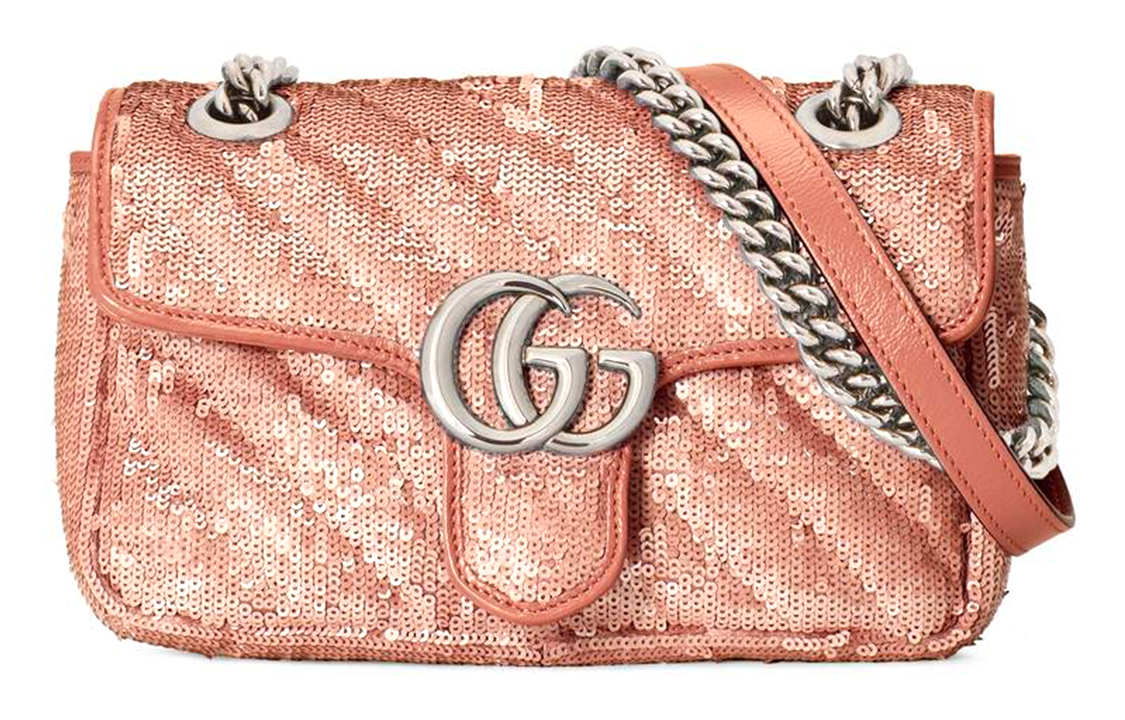

GUCCI Мармонт шелковая сумка кроссбоди