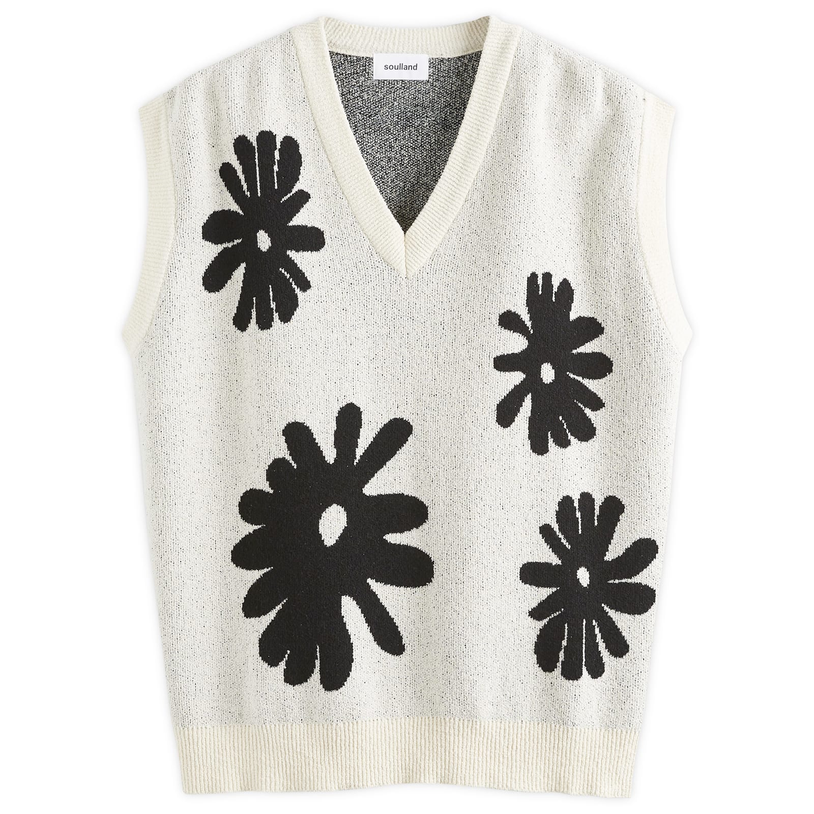 

Утепленный жилет Soulland Kieran Knitted Vest, цвет Off White Multi