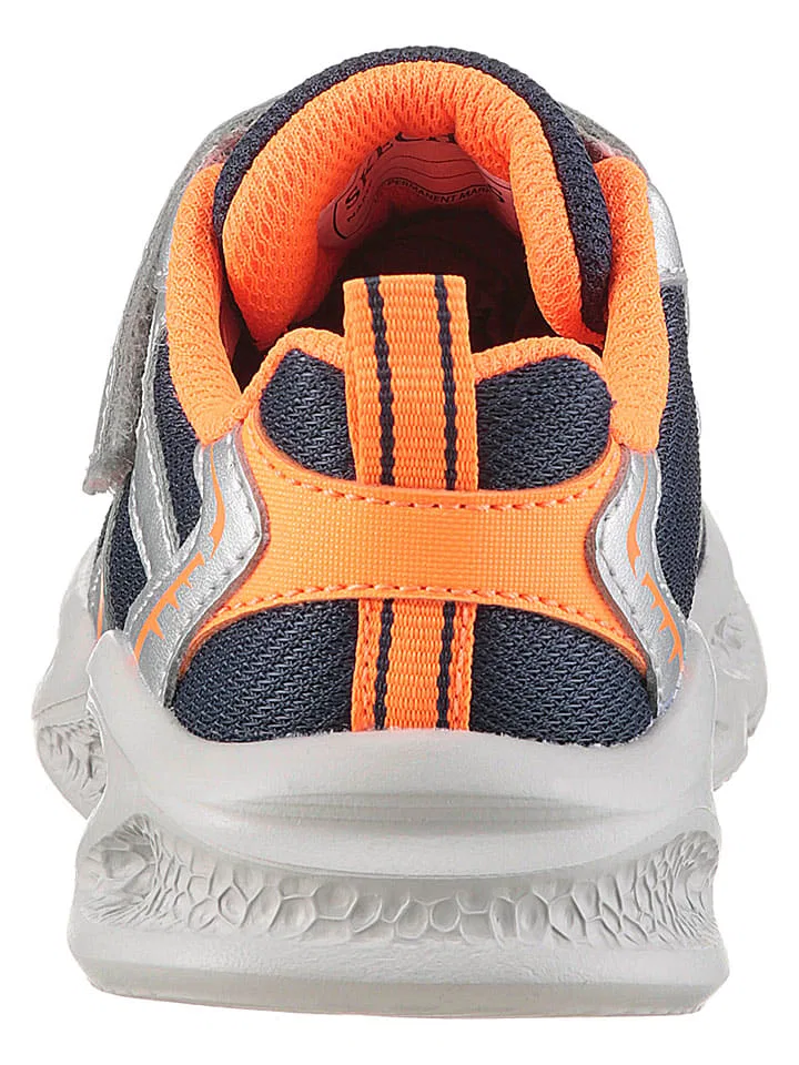 Сникерсы низкие с металлическими элементами Skechers серебристые — фото 3