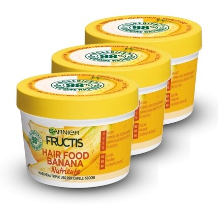 

Fructis Hair Food Маска 3-в-1 с веганской формулой, 390 мл банана, Garnier