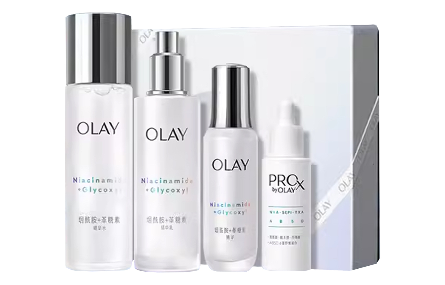 

Olay Набор для ухода за кожей Ivory Dual White Essence, осветляющий и увлажняющий, 150мл+100мл+50мл+40мл