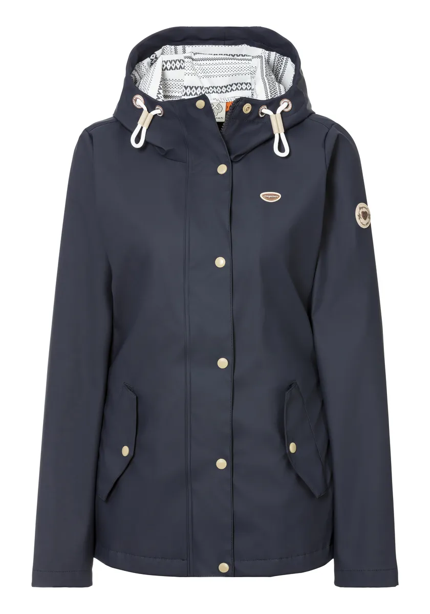 

Функциональная куртка Ragwear "MARGGE", с капюшоном, с капюшоном и кулиской, с покрытием, водоотталкивающее качество, цвет морской волны