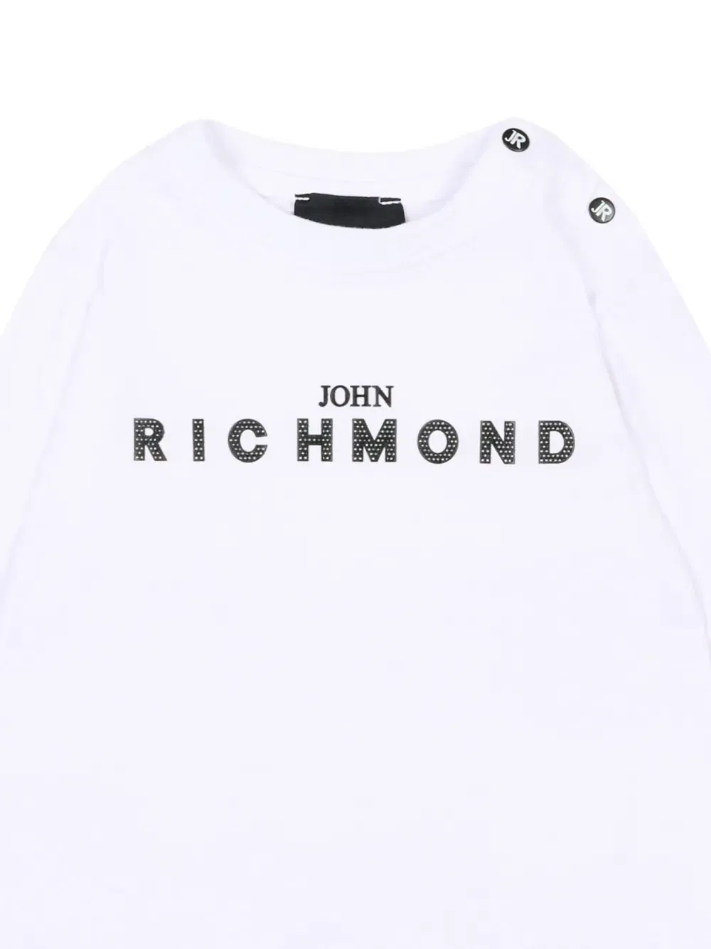 Хлопковая футболка с длинным рукавом John Richmond Junior, белый — фото 3
