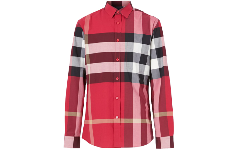 Рубашка Burberry мужская разноцветная красный — фото 3