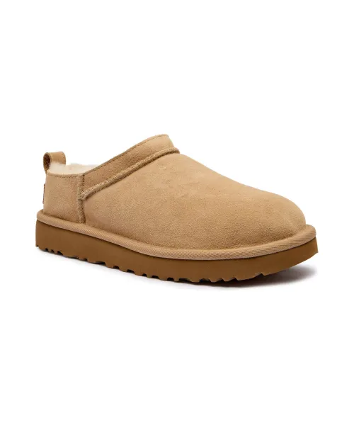 Кожаные мюли с классическими микро-сандалиями Ugg, бежевый