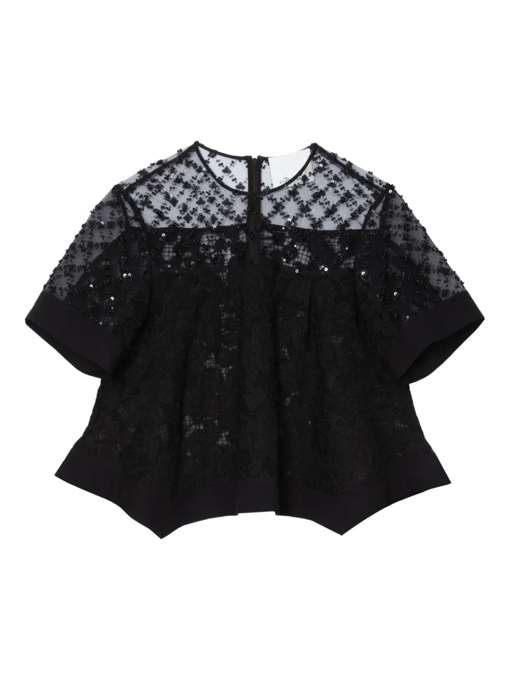 

Топ из кружева с бисером 3.1 Phillip Lim, черный