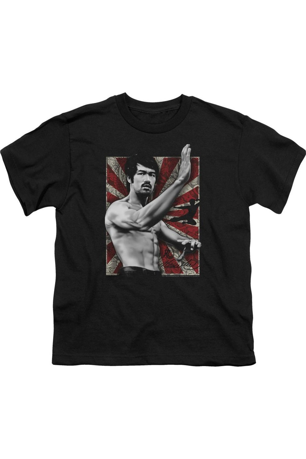 

Футболка с принтом Bruce Lee Concentrate для детей Gildan, черный