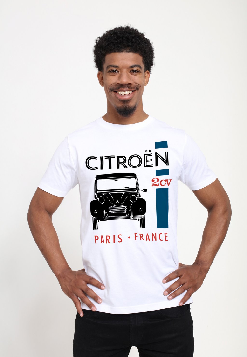 

Футболка с принтом CITROEN PARIS FRANCE SINGLE STRIPE Henry Tiger, белый
