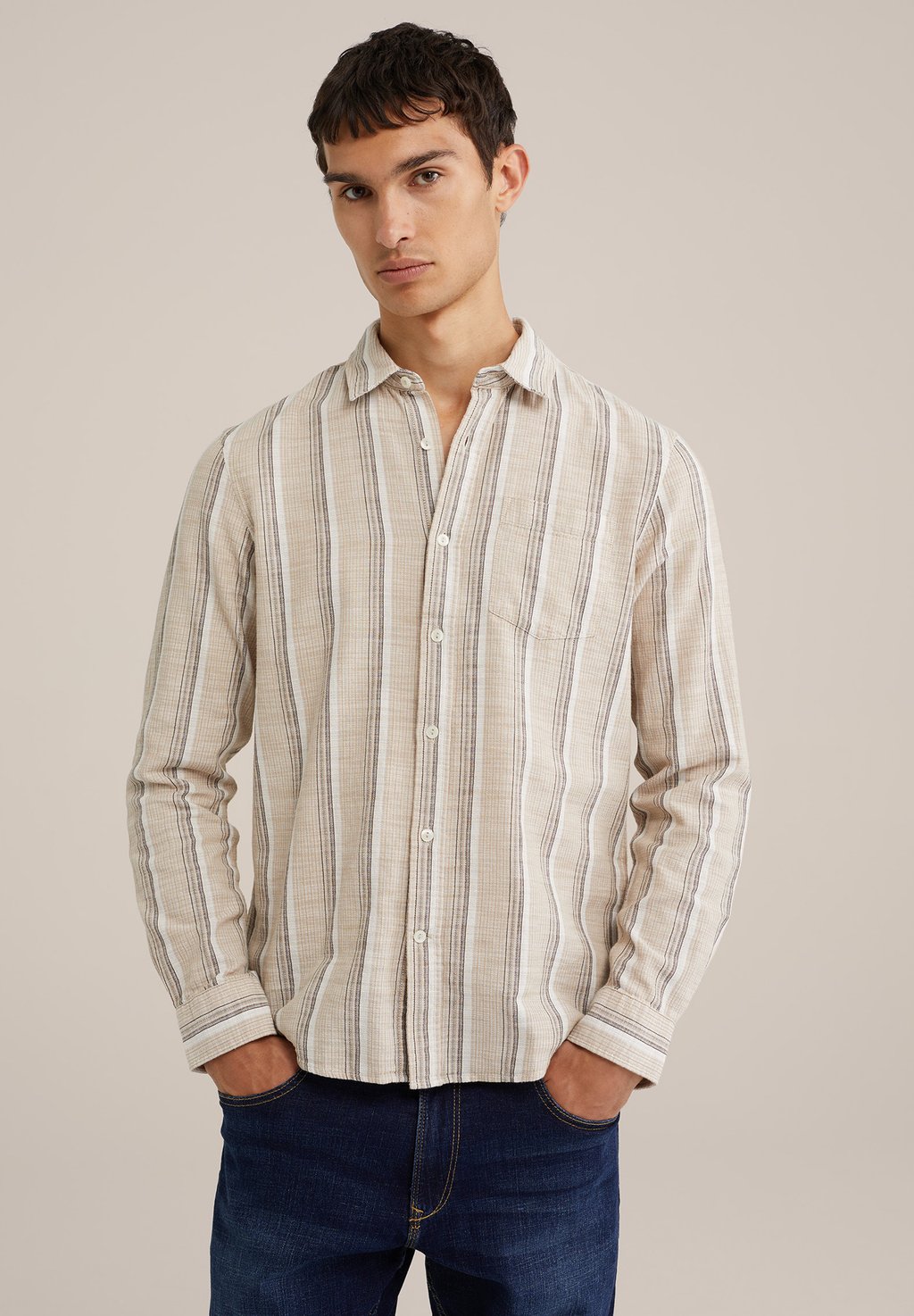 

Рубашка TALL FIT WE Fashion, бежевый