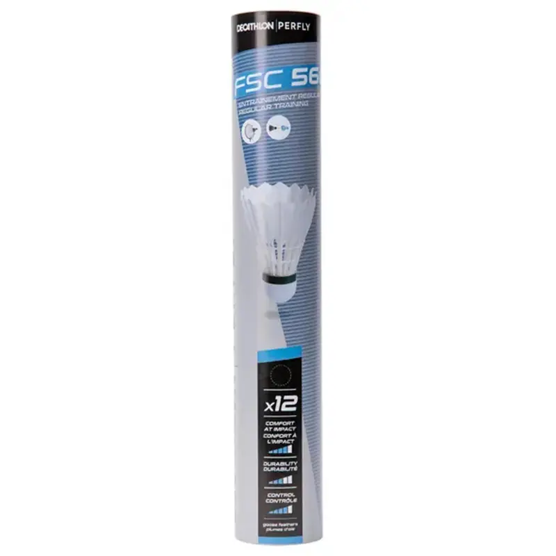 

DECATHLON Волан для бадминтона из гусиного пера 12 штук тренировочные воланы Goose Feather