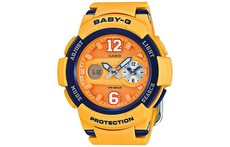

CASIO Часы Women's BABY-G Yellow Watch BGA-210-4B, Orange Watch Dial