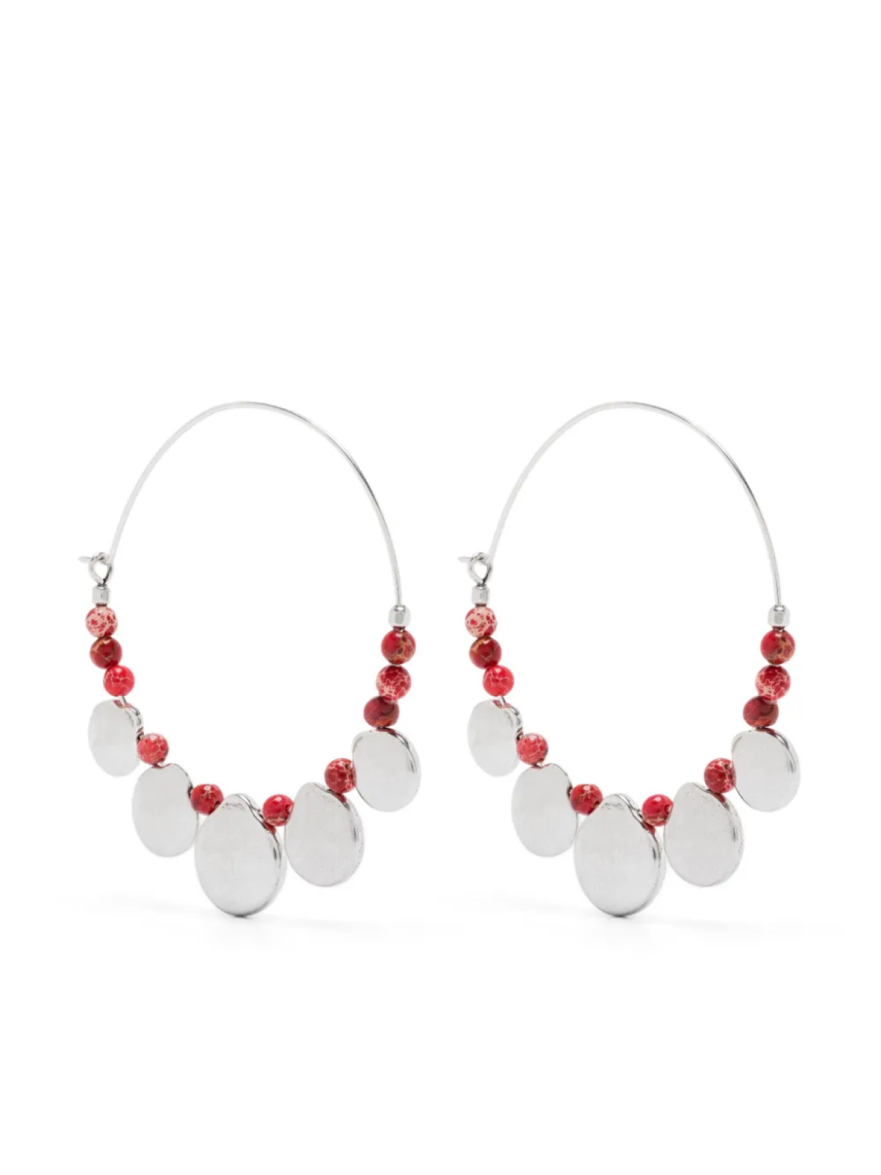 

Серьги-кольца ISABEL MARANT, красный