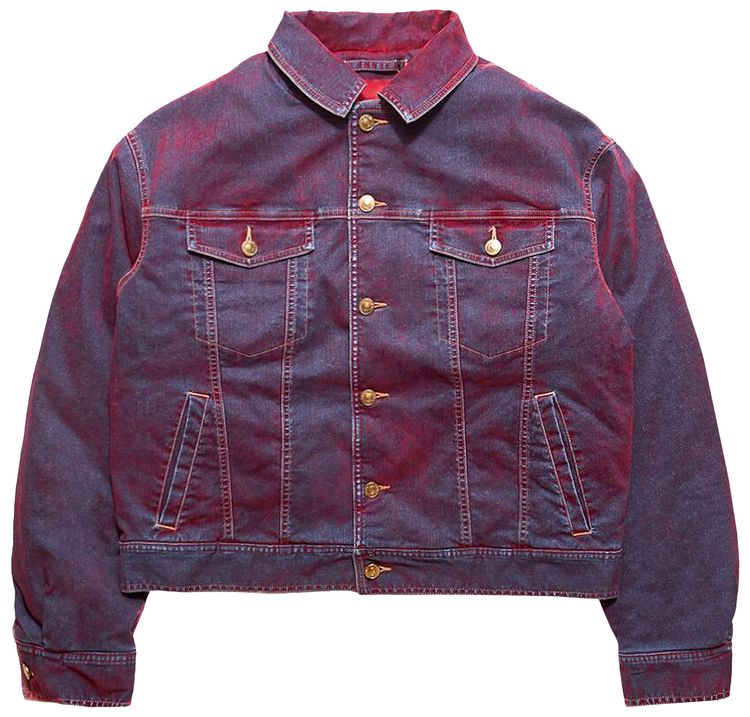 

Куртка KUSIKOHC Padded Multi Rivet Denim Jacket 'Red', красный