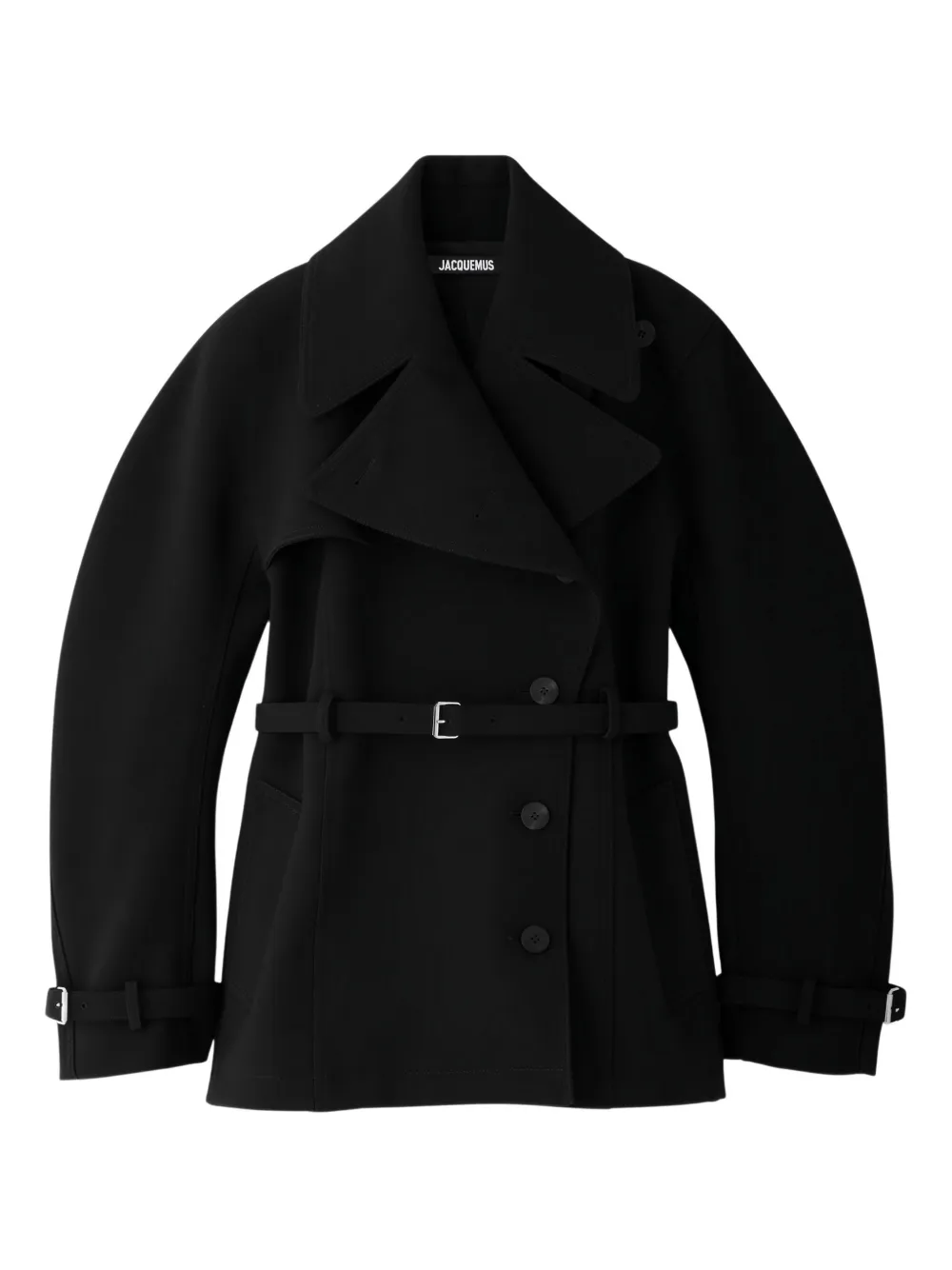 

Короткий тренч Ovalo JACQUEMUS, черный