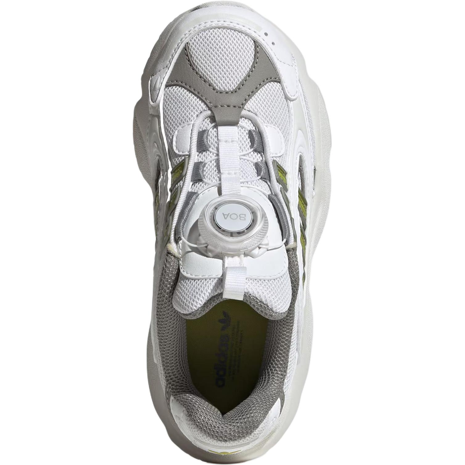 Низкие детские кроссовки Ozmillen Lifestyle для детей Adidas Originals, белый/зеленый — фото 3