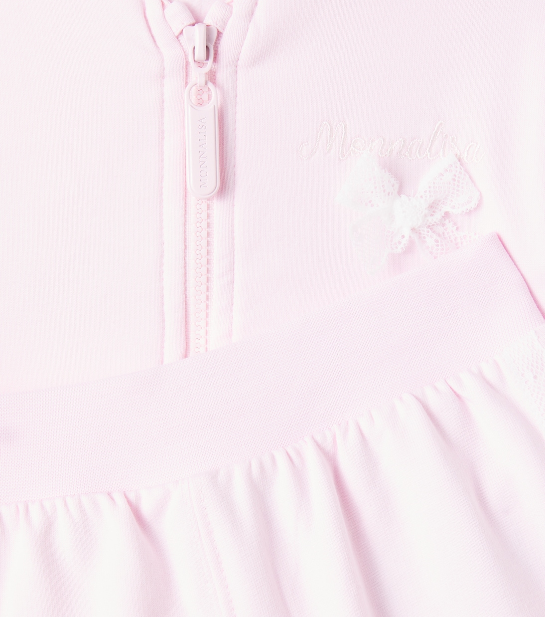 Комплект из детской трикотажной кофты и спортивных штанов Monnalisa, Rosa Fairytale — фото 3