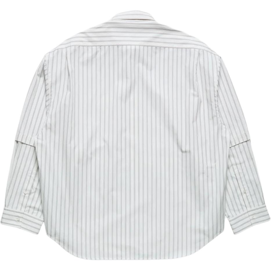 Мужская рубашка с двойным рукавом и пуговицами, коллекция SS26 Acne Studios, белый — фото 3