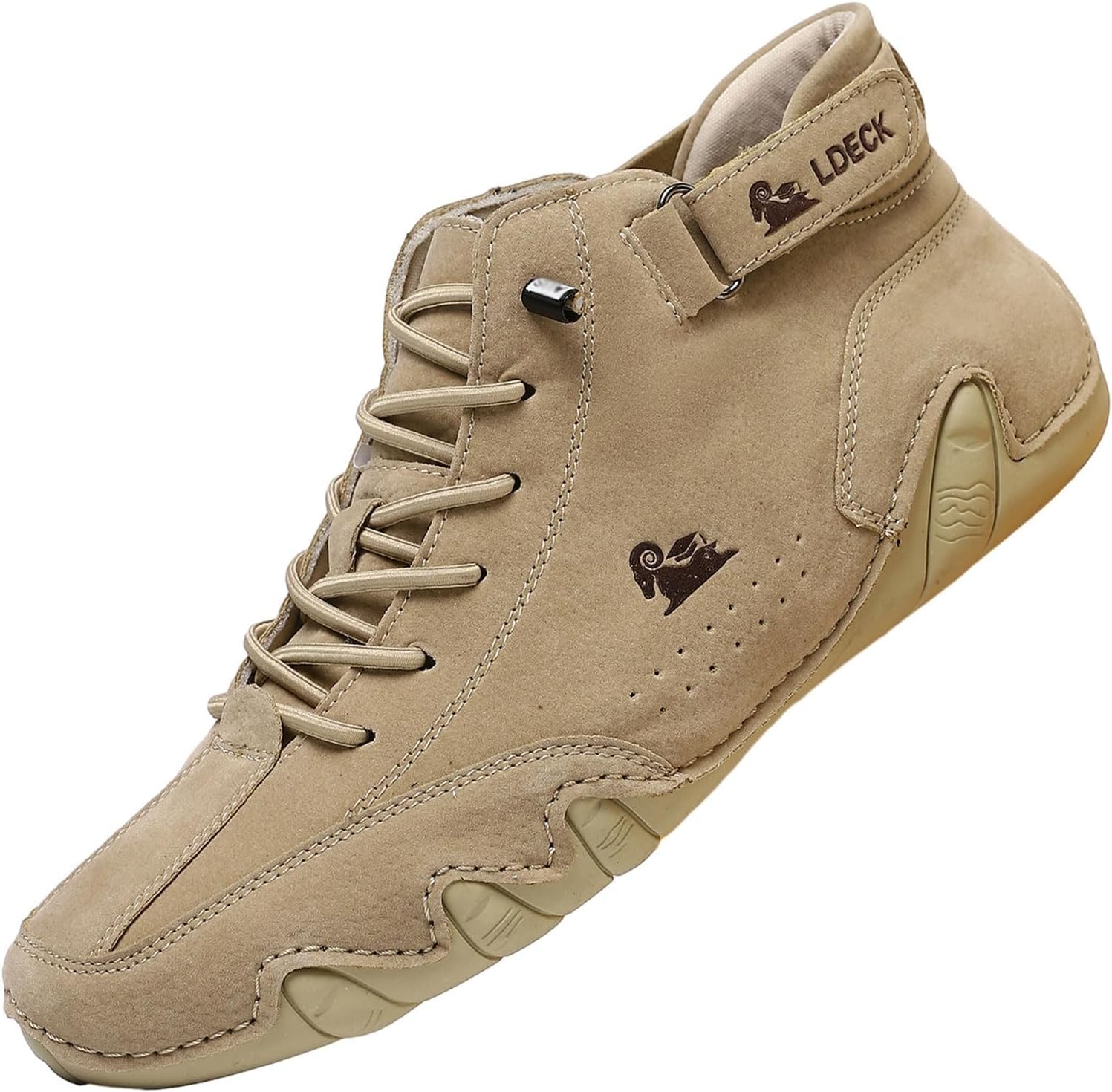 

Мужские и женские туфли для вождения, удобная обувь для ходьбы, водонепроницаемая обувь для кемпинга и походов, легкая, нескользящая, кроссовки с эластичной надевкой, чукка, повседневная обувь Wabkderpu, хаки