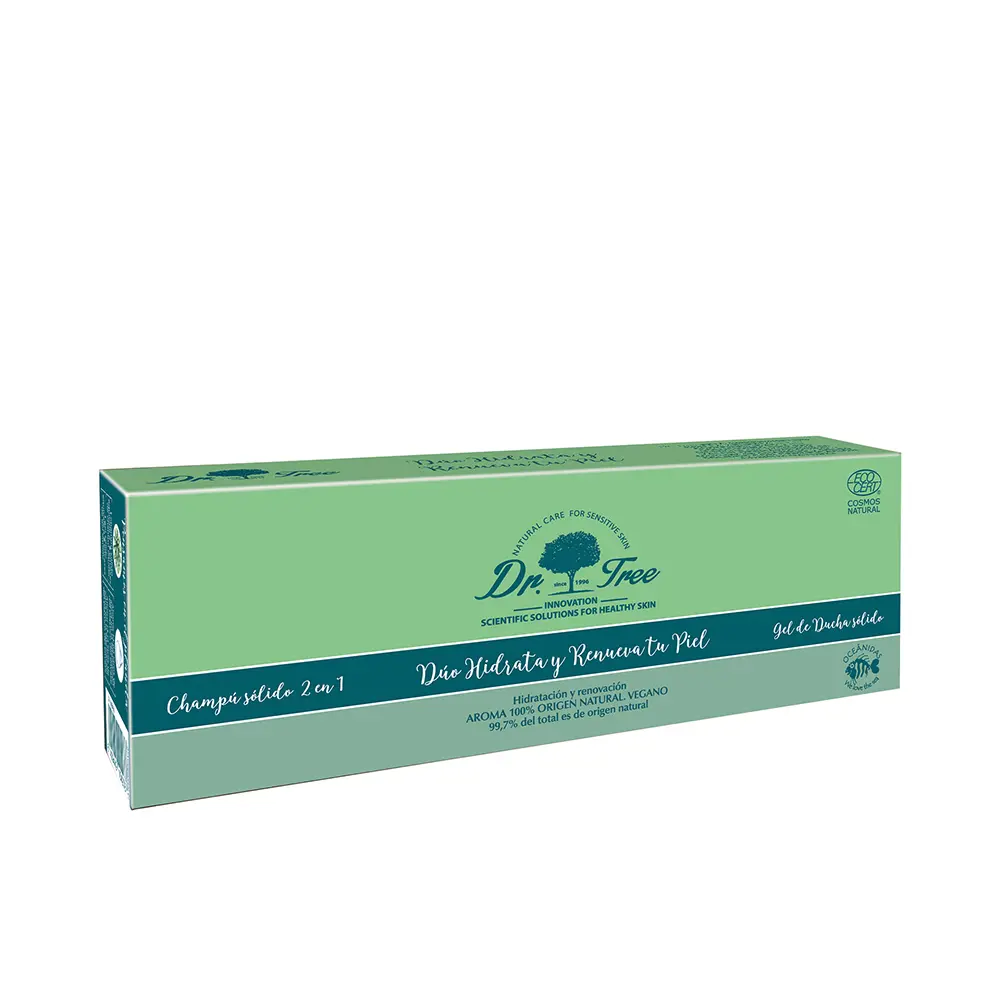 

Шампунь Champú y gel sólidos natural hidrata y renueva piel sensible estuche Dr. Tree, 2 шт.