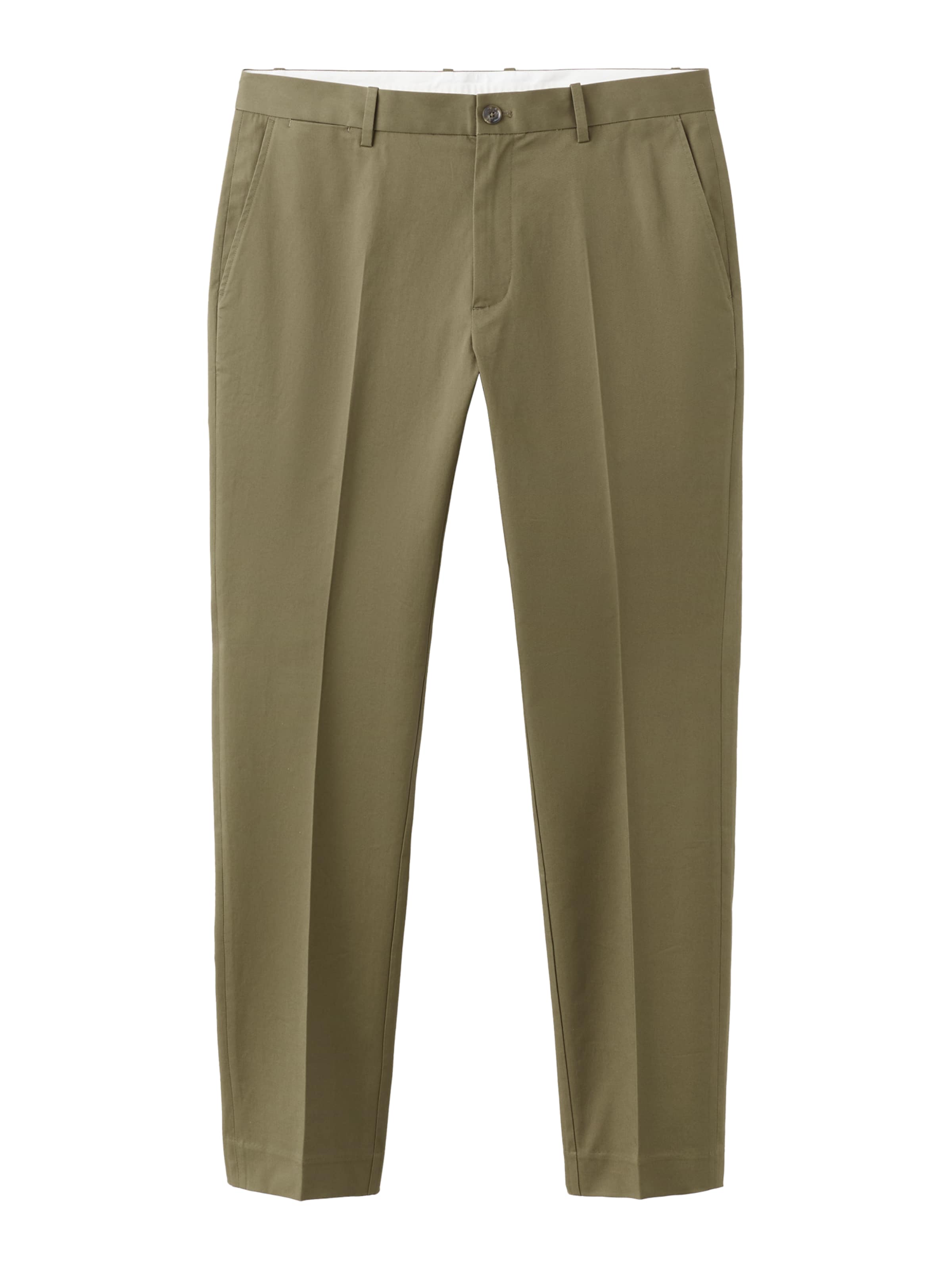 

MANGO MAN Оливковые брюки 'Dublino' с классическими складками