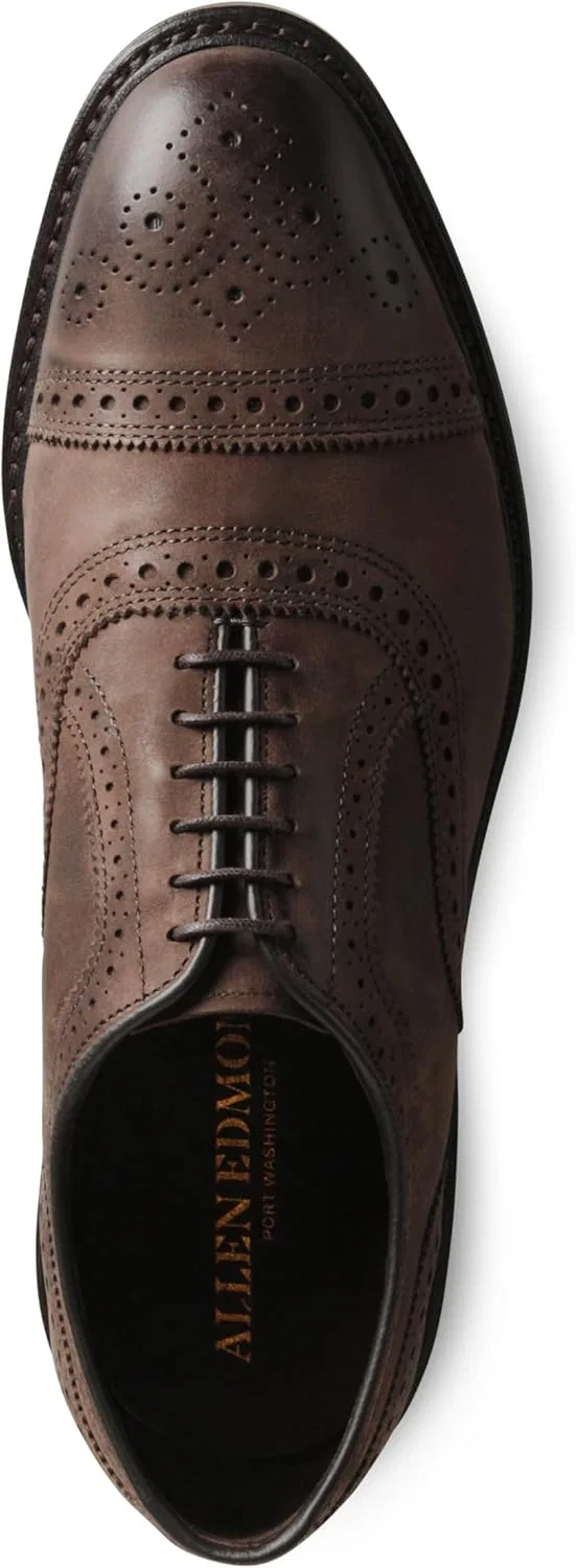 Оксфорды Allen Edmonds, коричневый нубук — фото 4