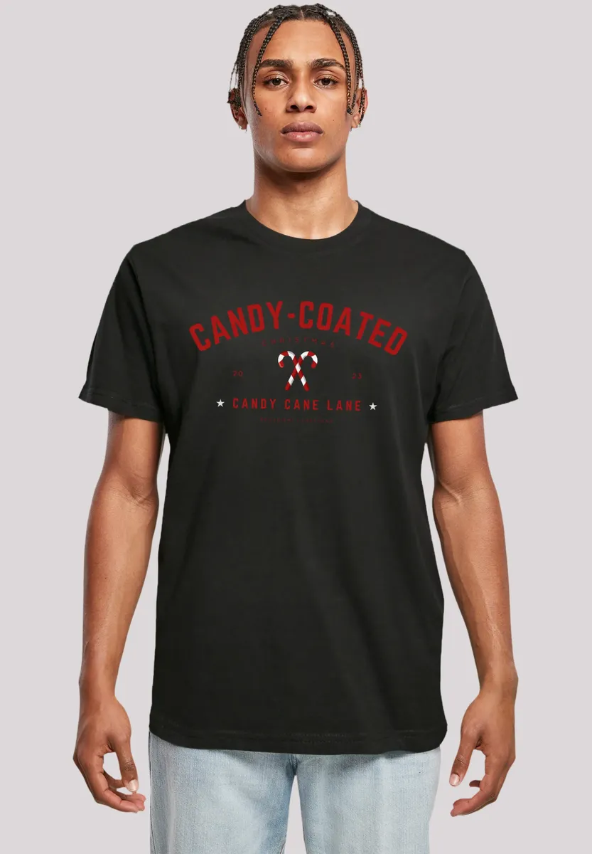 

F4NT4STIC Футболка "Christmas Candy Coated Christmas", Рождество, подарок, логотип, черный