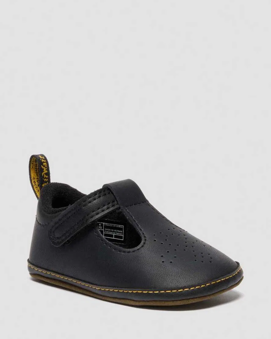 Туфли-мэри-джейн Newborn Polley из искусственной кожи с искусственным покрытием Dr Martens, черный