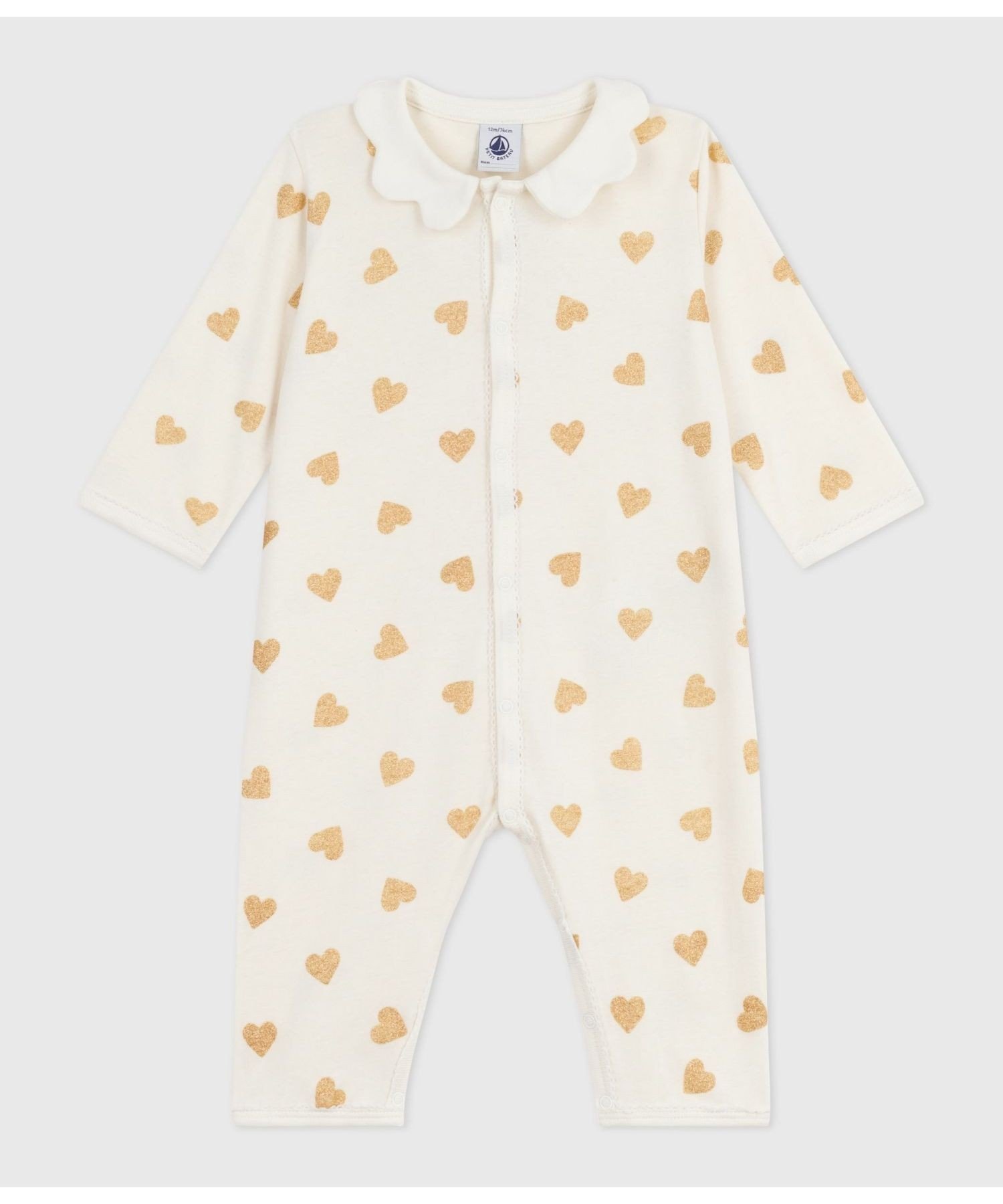 Комбинезон без штанин Petit Bateau, Off-white/Yellow