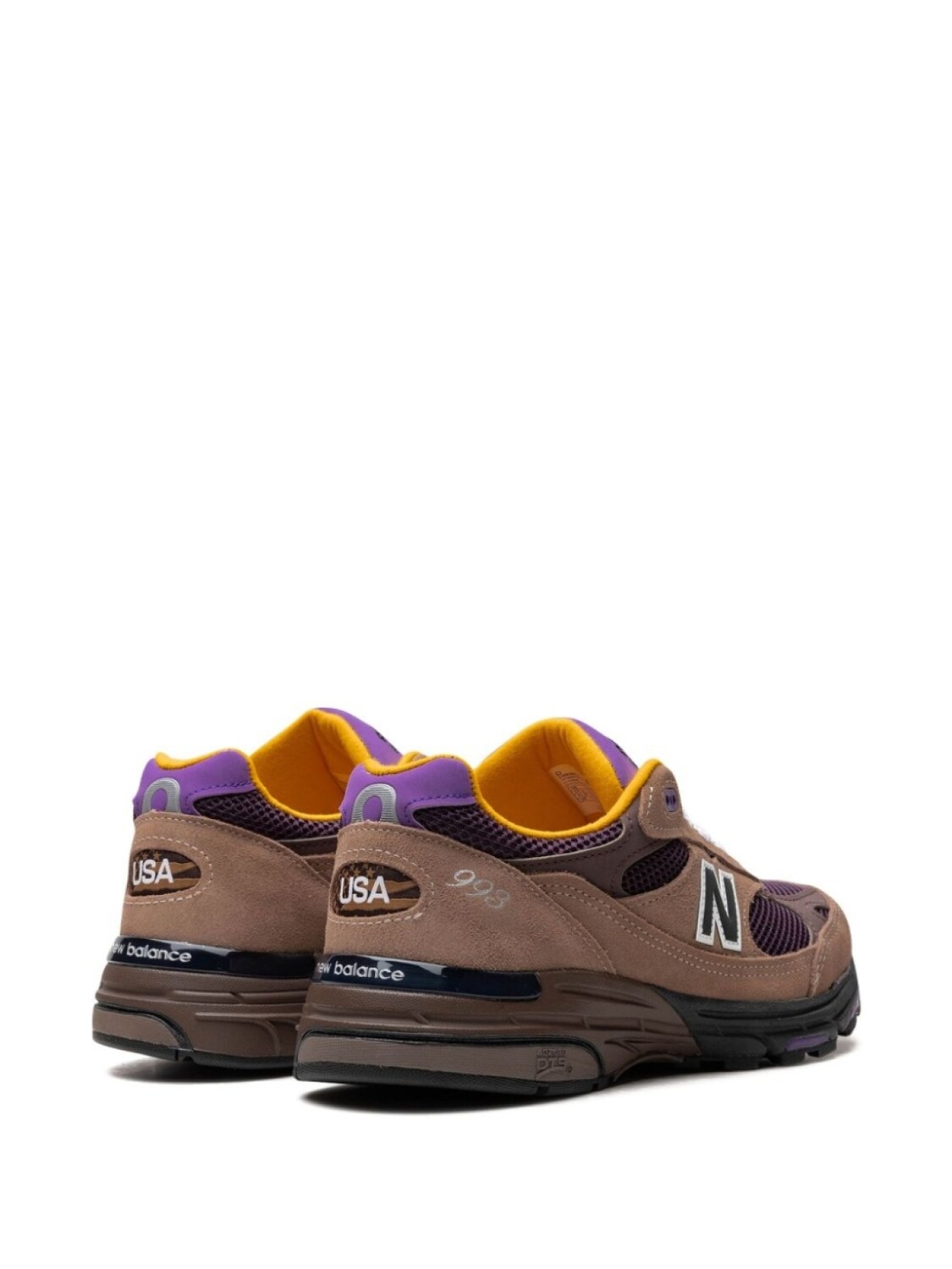 Кроссовки New Balance Made in USA 993 "Mushroom/Midnight Violet", коричневый — фото 3