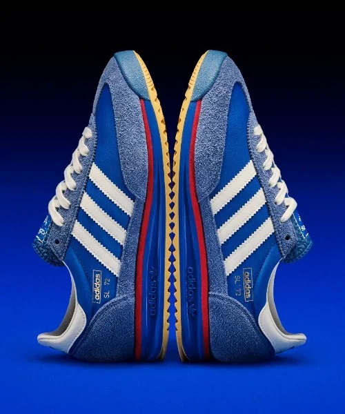 Унисекс кроссовки из натуральной кожи adidas SL 72 RS IG2132 синие