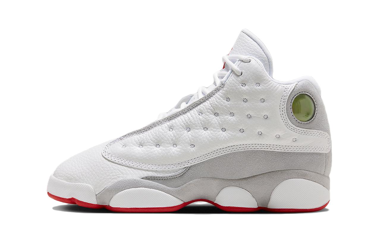 

13 Retro Wolf Grey GS Jordan, Белый/Волчий серый/Настоящий красный