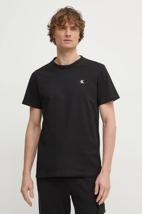 

Хлопковая футболка Calvin Klein Jeans, черный
