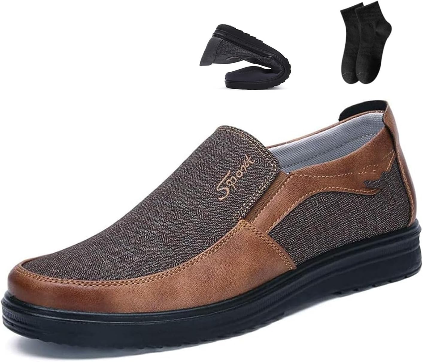 

Мужские лоферы NoworFewer, повседневные туфли без застежки, кожаные, мягкие, для прогулок, вождения, легкие, дышащие, и деловые, больших размеров для пожилых мужчин, хаки