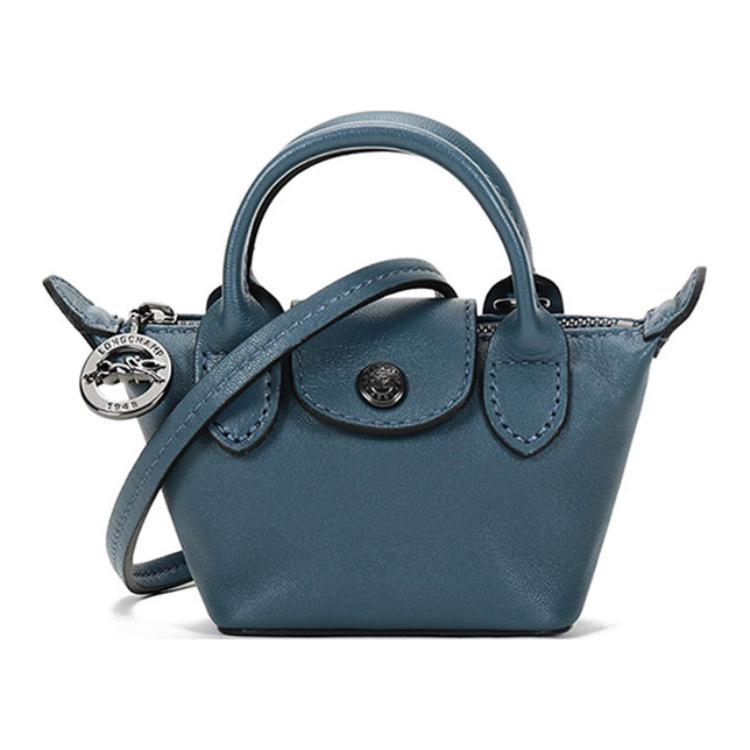 

Сумка через плечо Le Pliage Cuir из овчины, сумка-мешок, мини-сумка на одно плечо, цвет Nordic LONGCHAMP