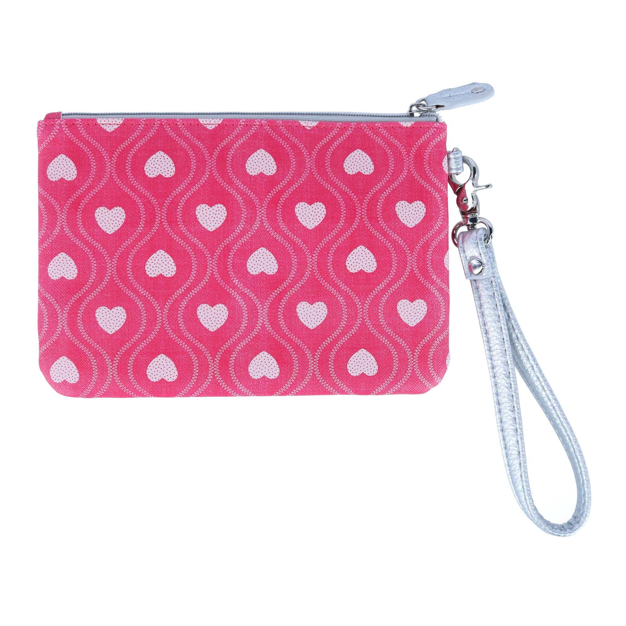 

Женский клатч-кошелек Swervy Hearts Print из веганской кожи Buxton, розовый