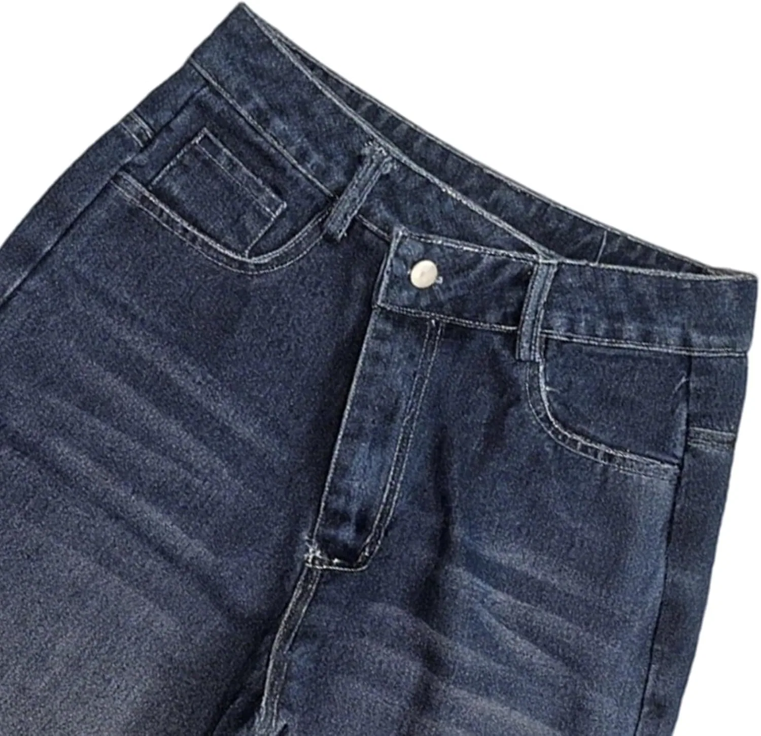 Джинсы свободные, Straight Leg, C04- Dark Blue — фото 4