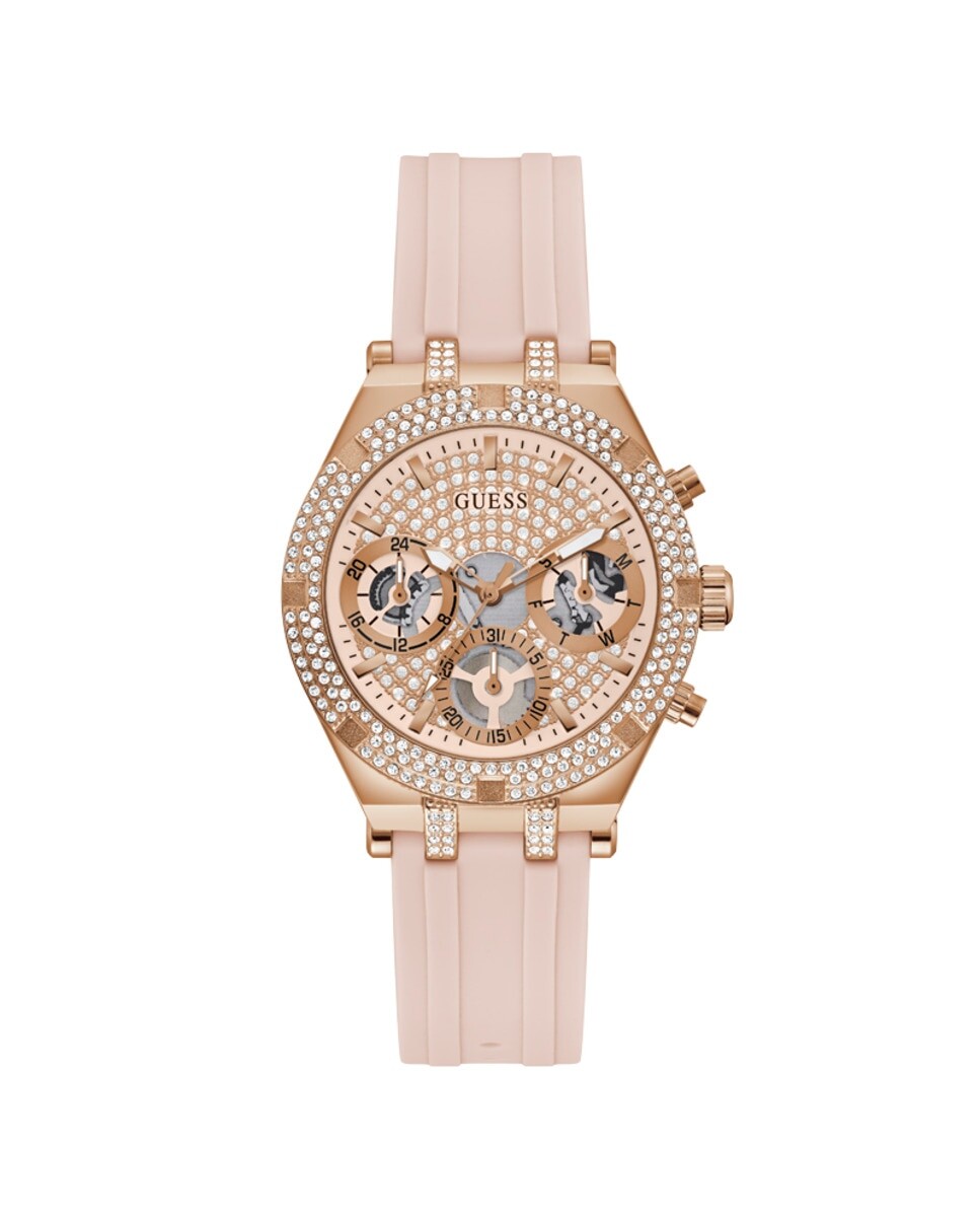 

Женские часы Heiress GW0407L3 с силиконовым ремешком и розовым ремешком Guess, розовый
