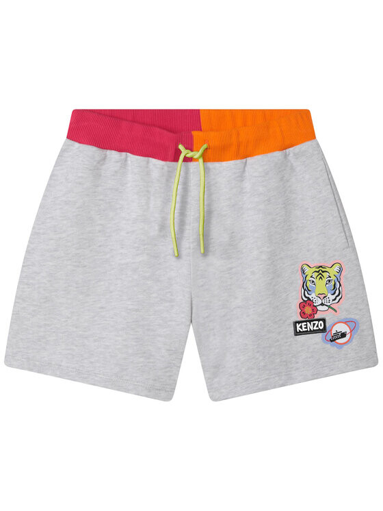 

Тканевые шорты regular fit Kenzo Kids, серый