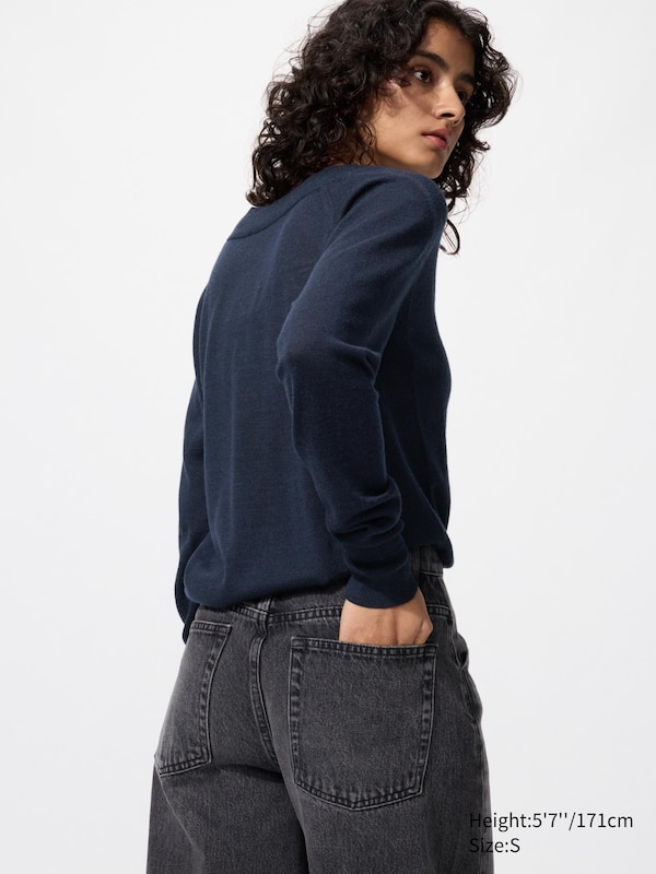 Джинсы с бочкообразными штанинами Uniqlo, 61 blue — фото 2