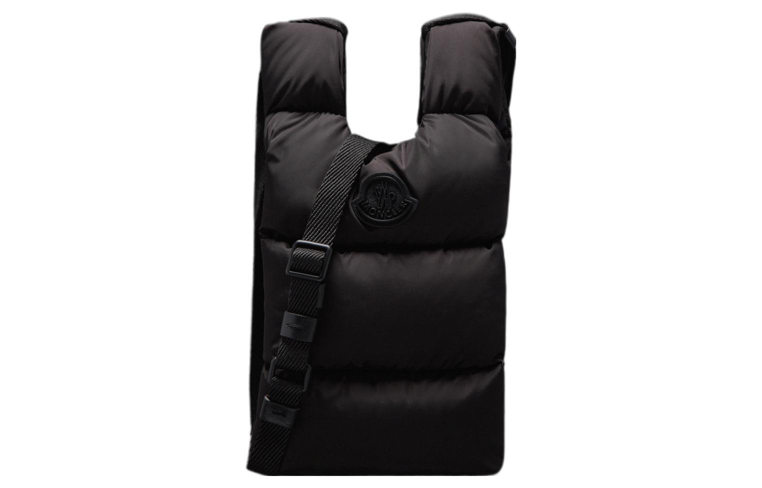 

Полиамидная нейлоновая женская сумка через плечо поясная черная Moncler