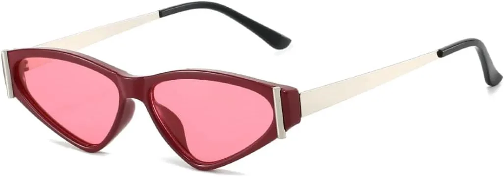 

Популярные модные солнцезащитные очки «кошачий глаз» для женщин, защита от УФ-излучения UV400, ретро-стиль, конфетные цвета, мужские солнцезащитные очки TVTBBVV, Red