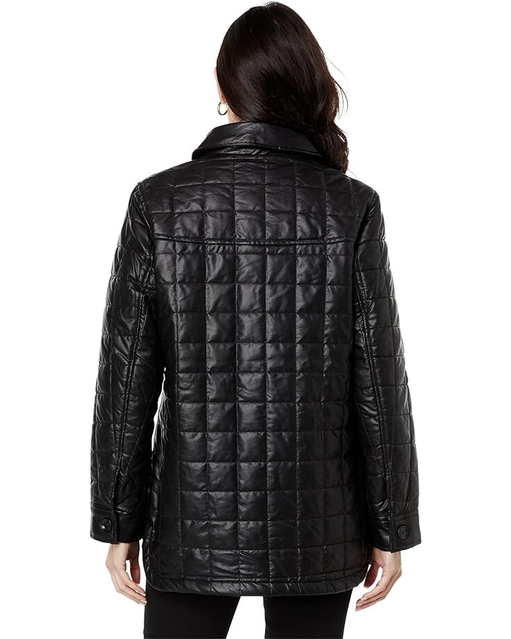 

Куртка Sam Edelman Quilted PU Jacket, черный