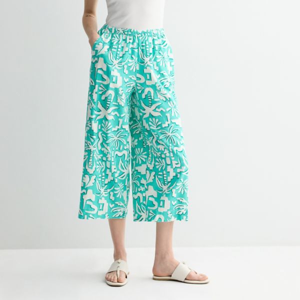 

Укороченные брюки Petite Sonoma Goods For Life, цвет aqua teal palm