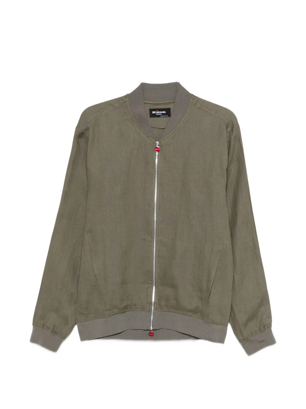 

Бомбер на молнии Kiton, зеленый