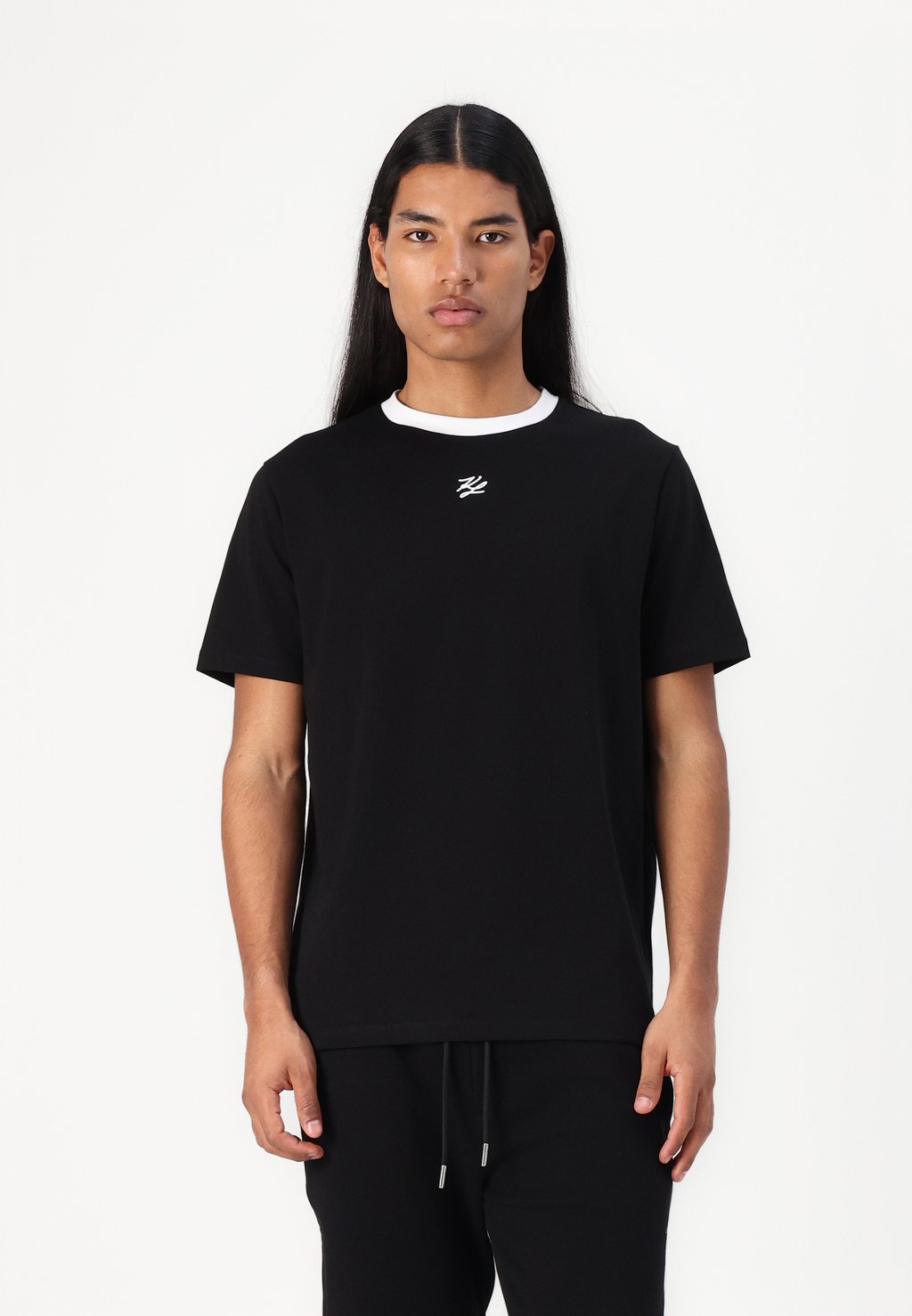 

Базовая футболка CREW NECK KARL LAGERFELD, черный